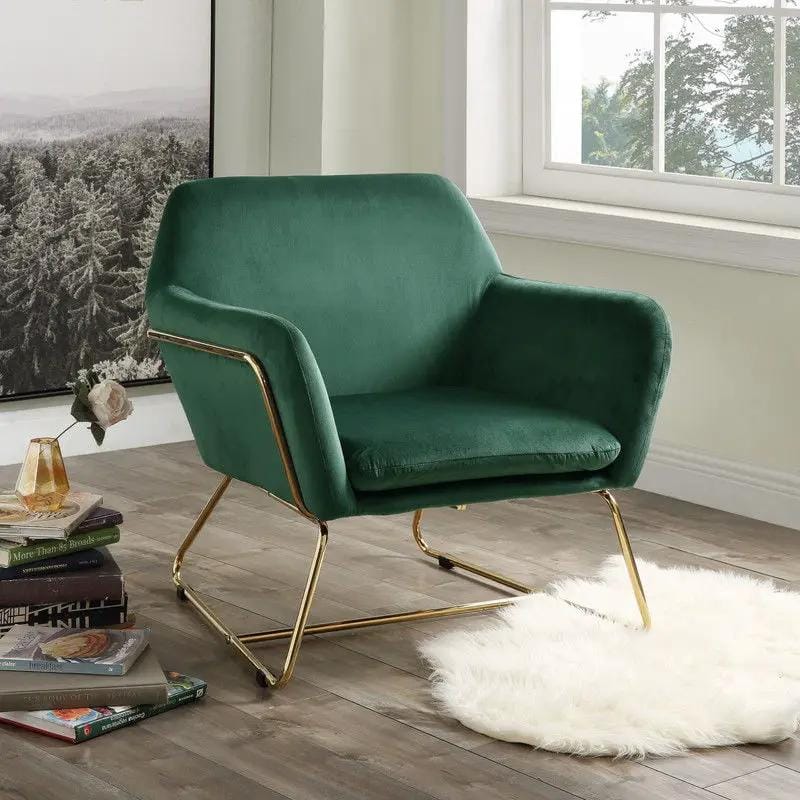 Keira Accent Chair With Metal Base | 3 Pieces | Metal | Living Room