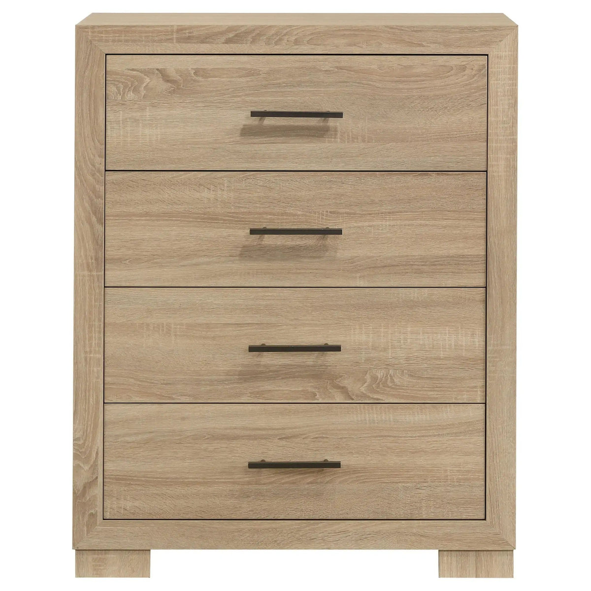 Arielle 4-drawer Bedroom Chest of Drawers | 35.5 x 17.25 x 45.75 in | Engineered Wood & Veneer | Light Oak