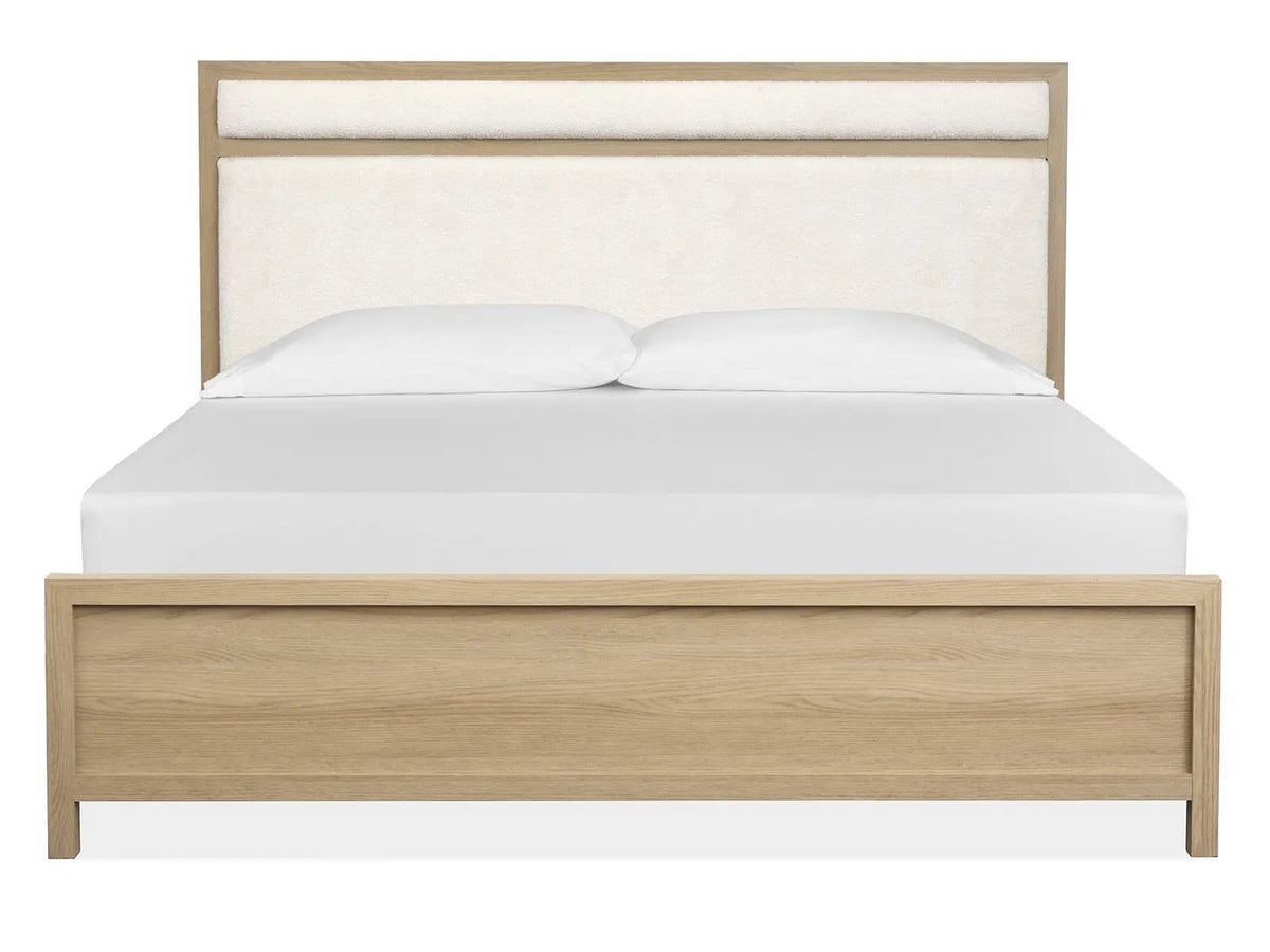 Merrifield Upholstered Panel Bed | 4 Pieces | Oak Veneer | Bedroom