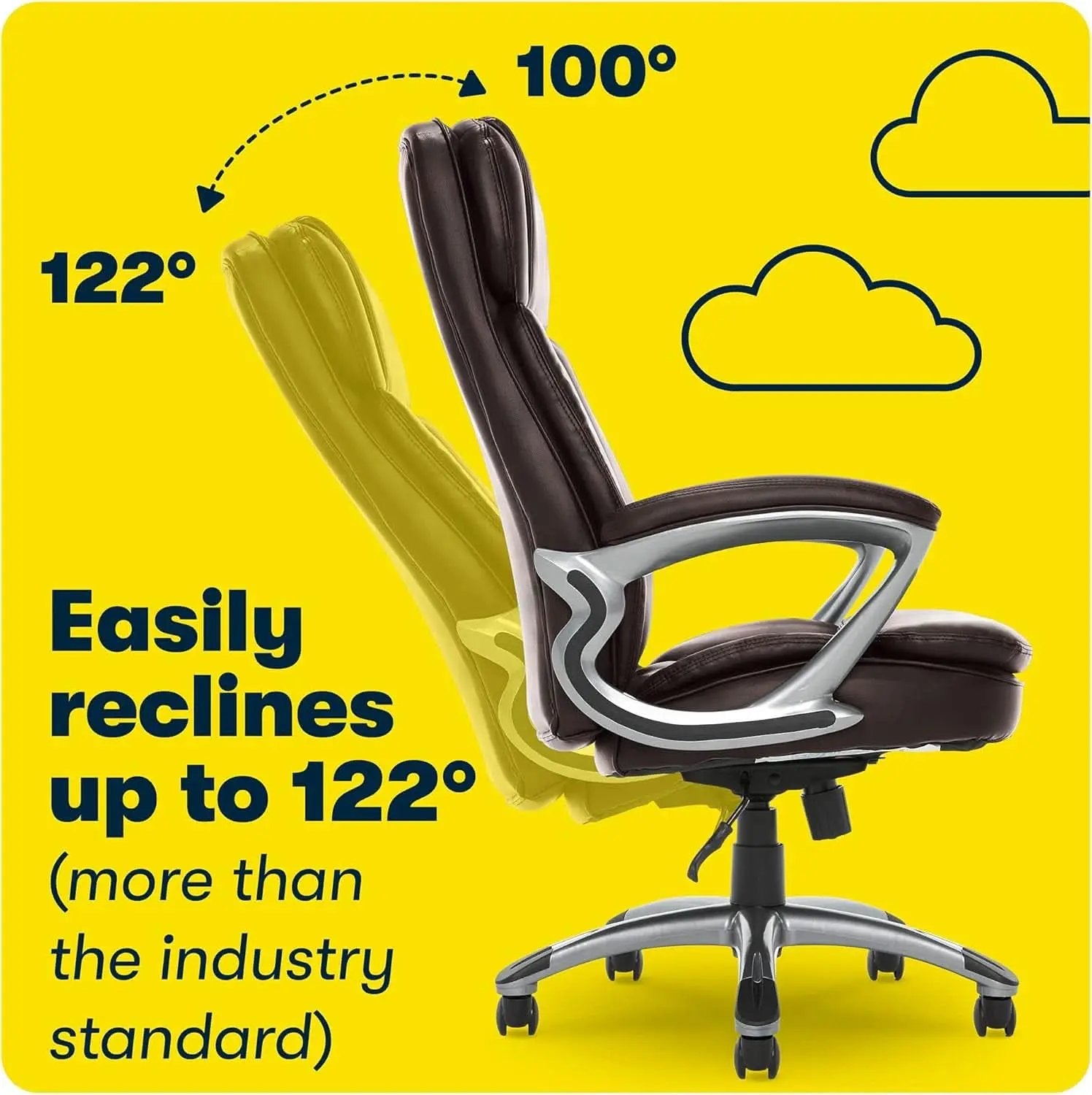 Fairbanks Big And Tall High Back Executive Office Chair With Layered Pillows from PriceLows™