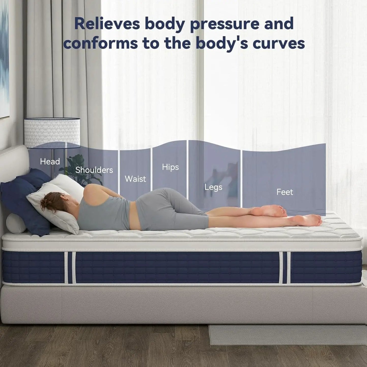 Queen Hybrid Mattress Gel Memory Foam Certipur US Certified from PriceLows™