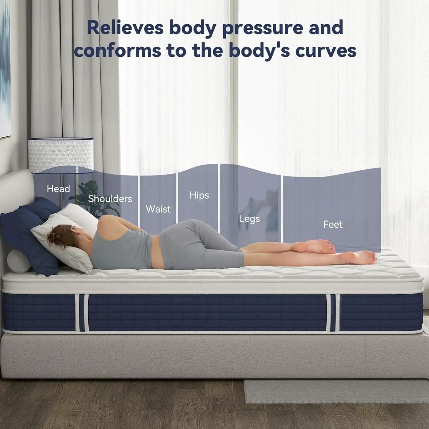 Queen Hybrid Mattress Gel Memory Foam Certipur US Certified from PriceLows™