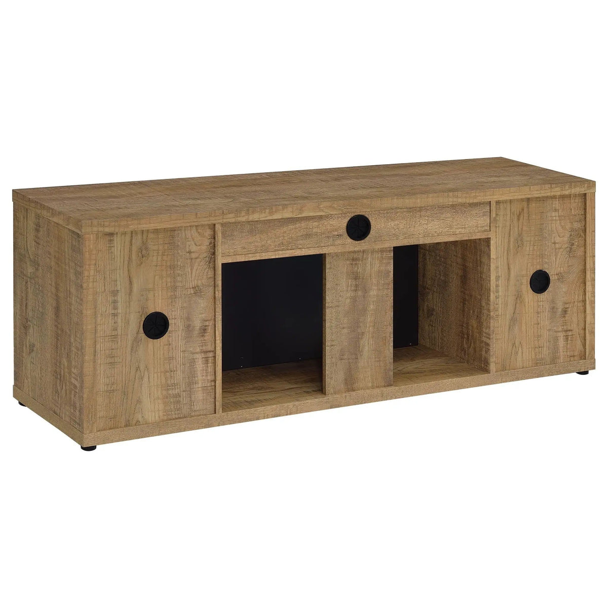 Fuller 60-inch 2-door TV Stand Fireplace Media Console Mango | 60 x 15.5 x 22 in | Mango Wood & Veneer | Living Room