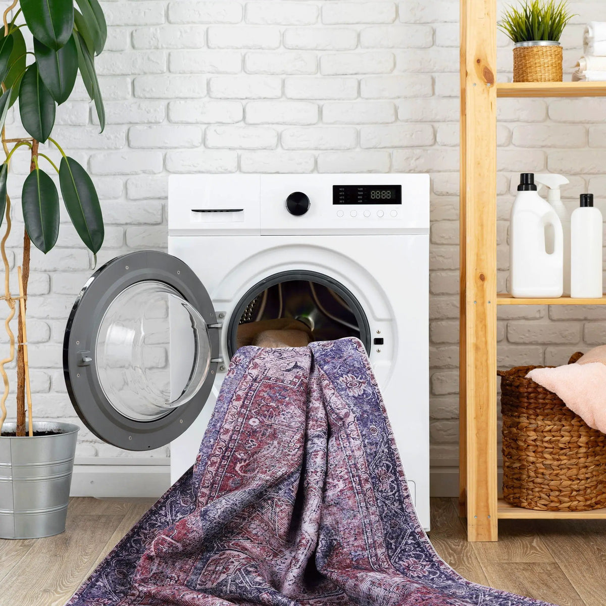 Maval Unique Washable Area Rug | 36 x 24 Inch | Machine Washable | Kid And Pet Friendly
