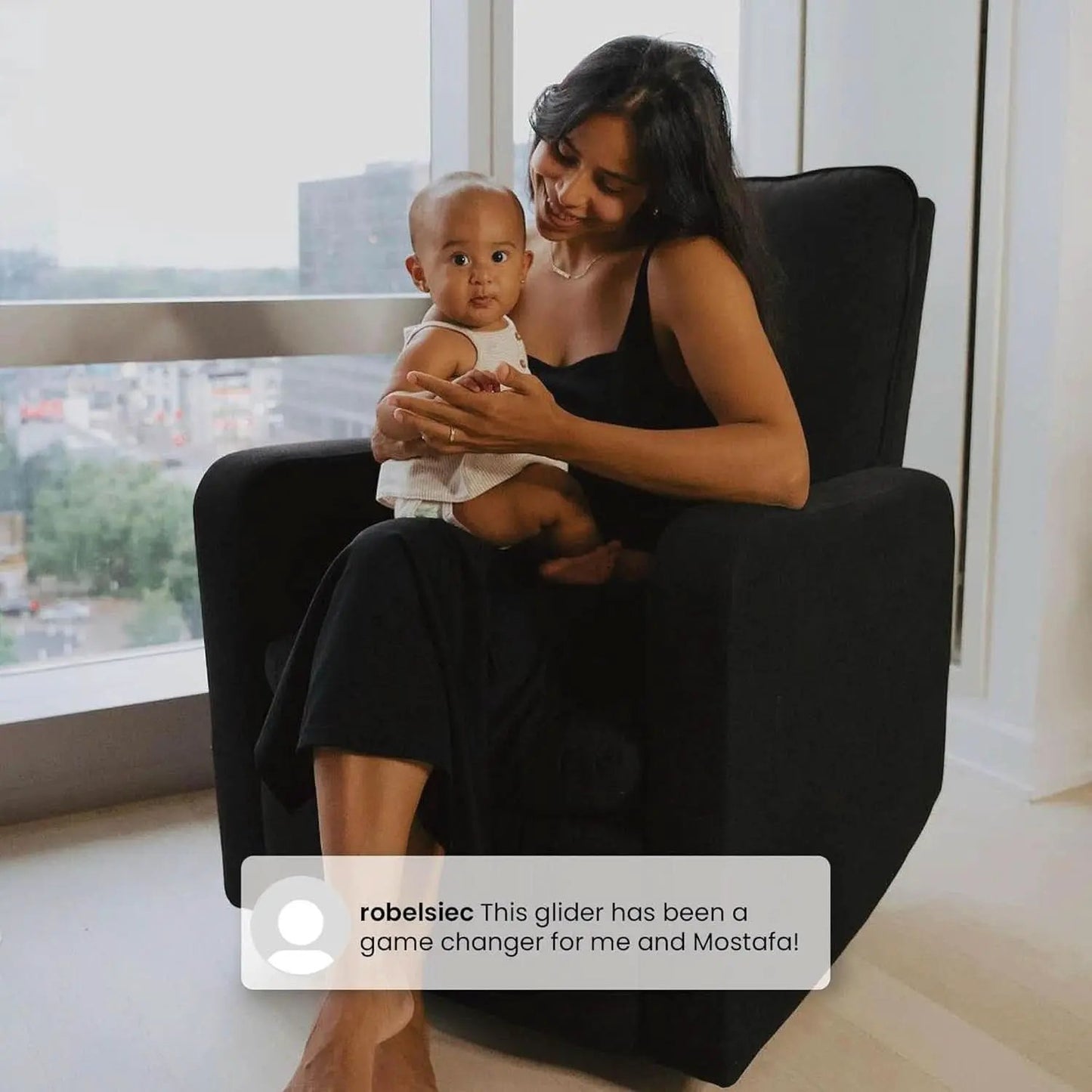 Babygap Cloud Recliner Jet Black LiveSmart Evolve Fabric from PriceLows™