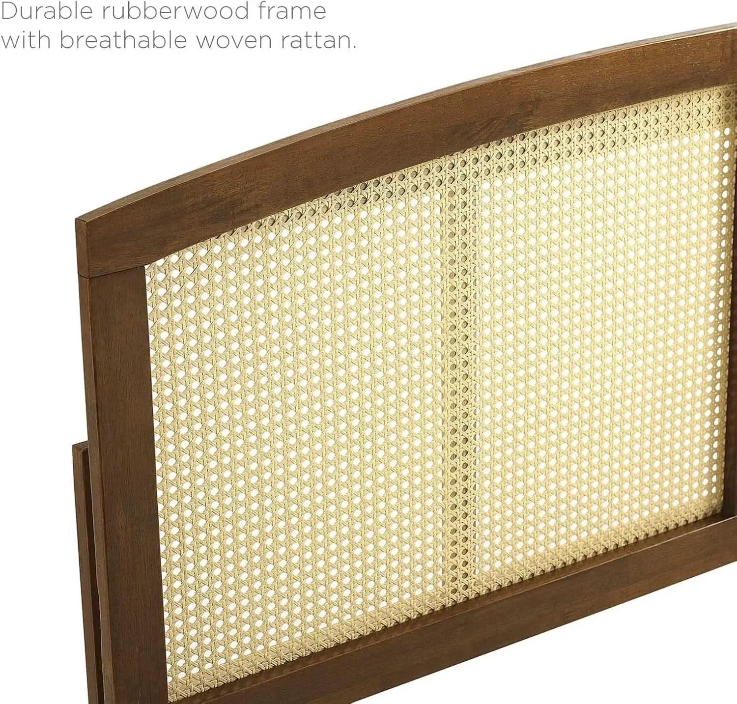 Cane Woven Rattan King Headboard With Organic Design from PriceLows™
