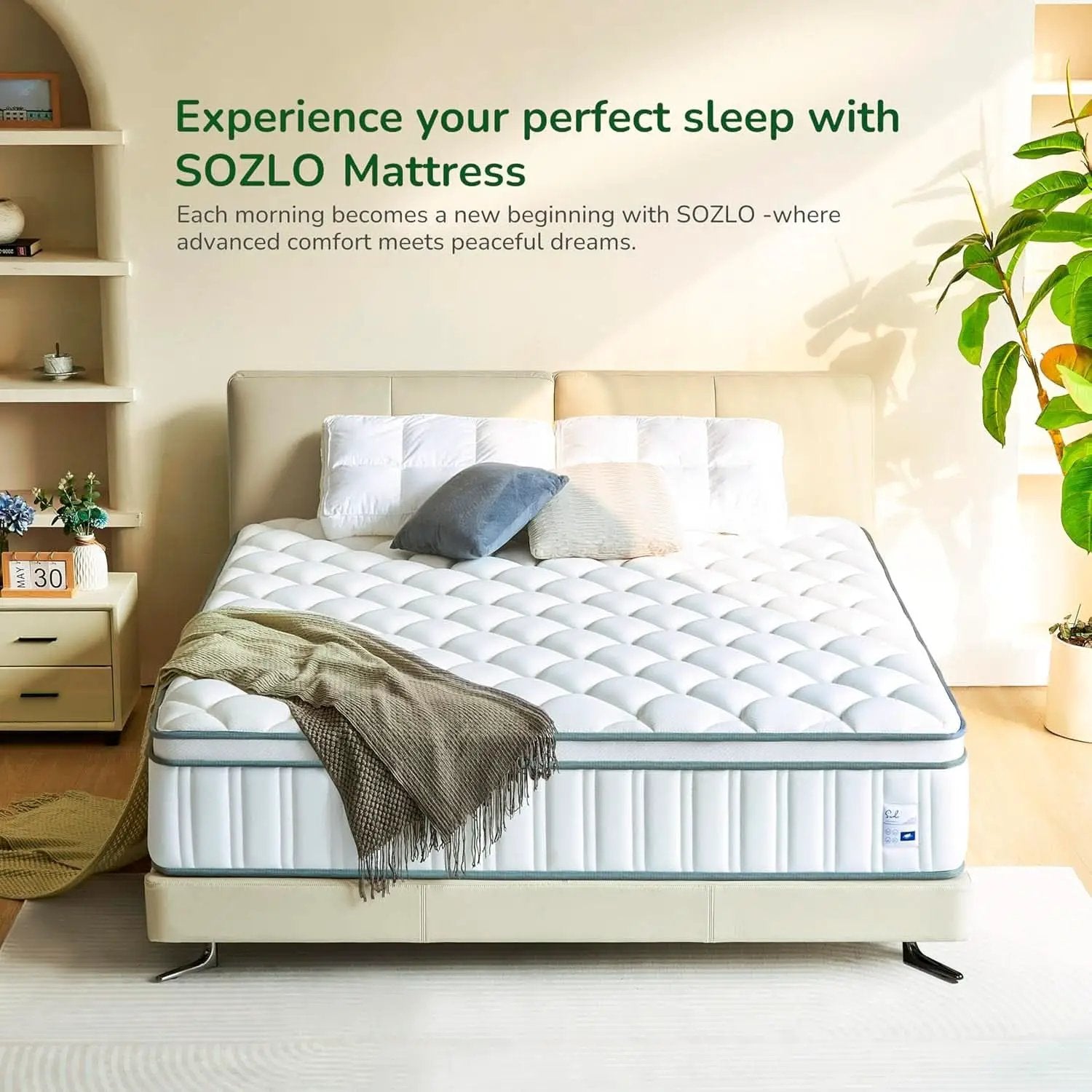 Full Size Cooling Gel Memory Foam Mattress Pocket Springs from PriceLows™