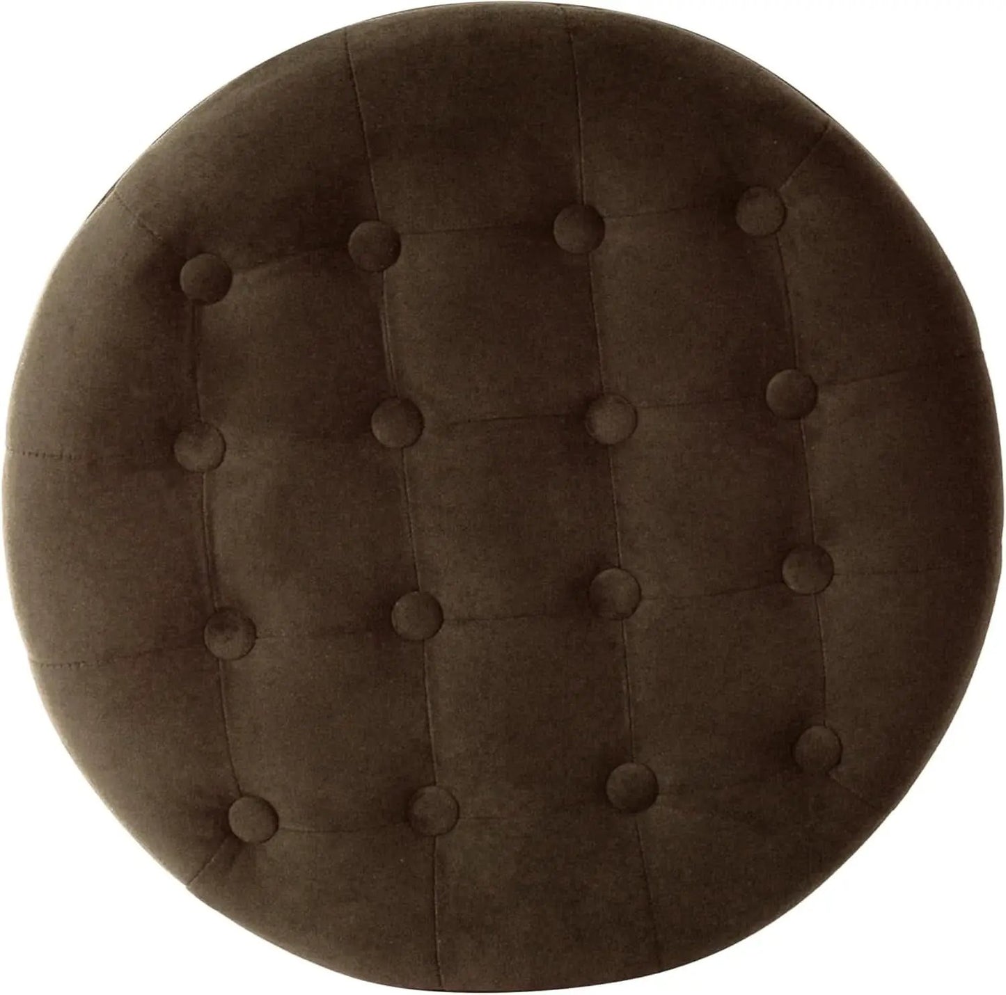 Brown Velvet Upholstered Ottoman With Concealed Storage from PriceLows™