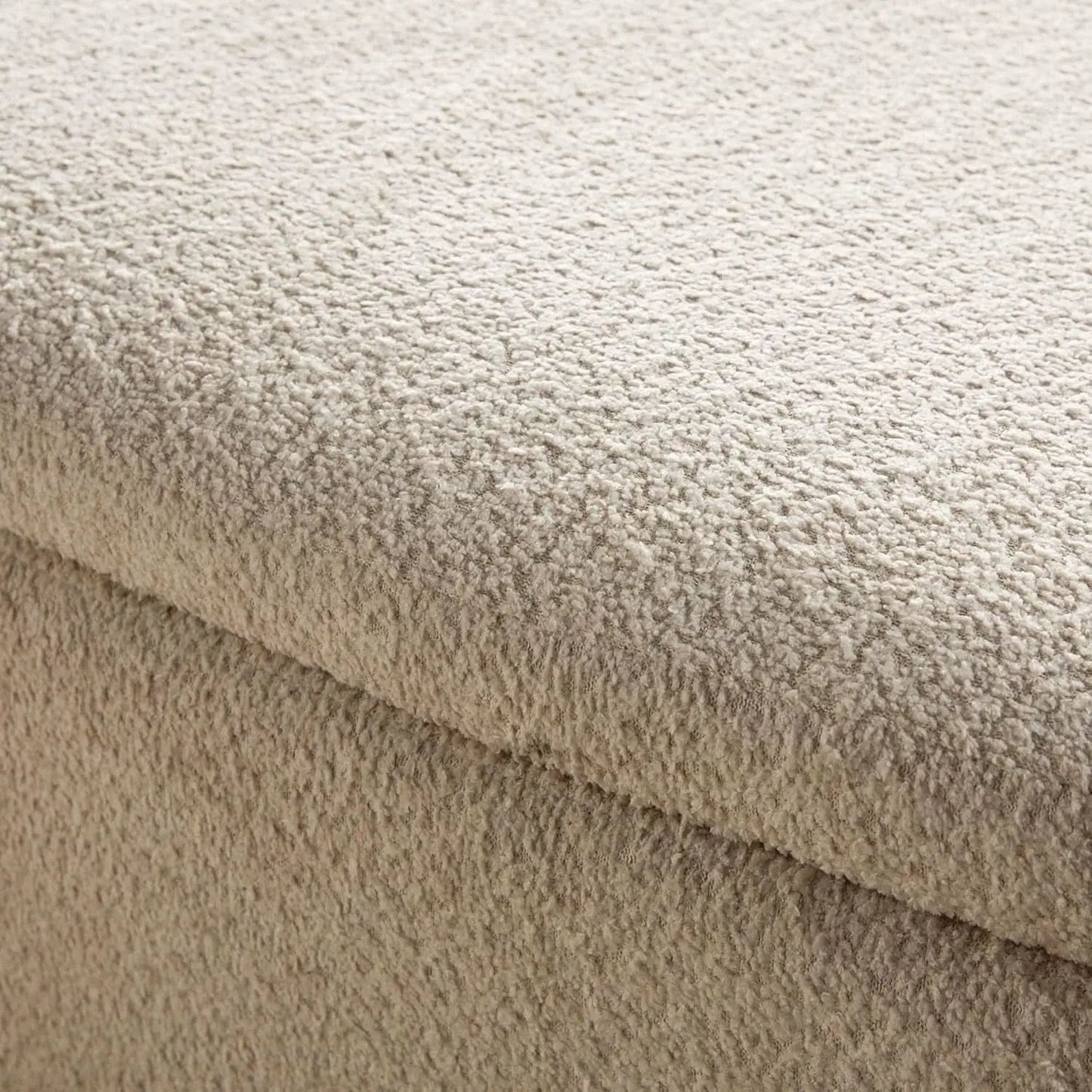 Contemporary Large Ivory Storage Ottoman With Legs from PriceLows™