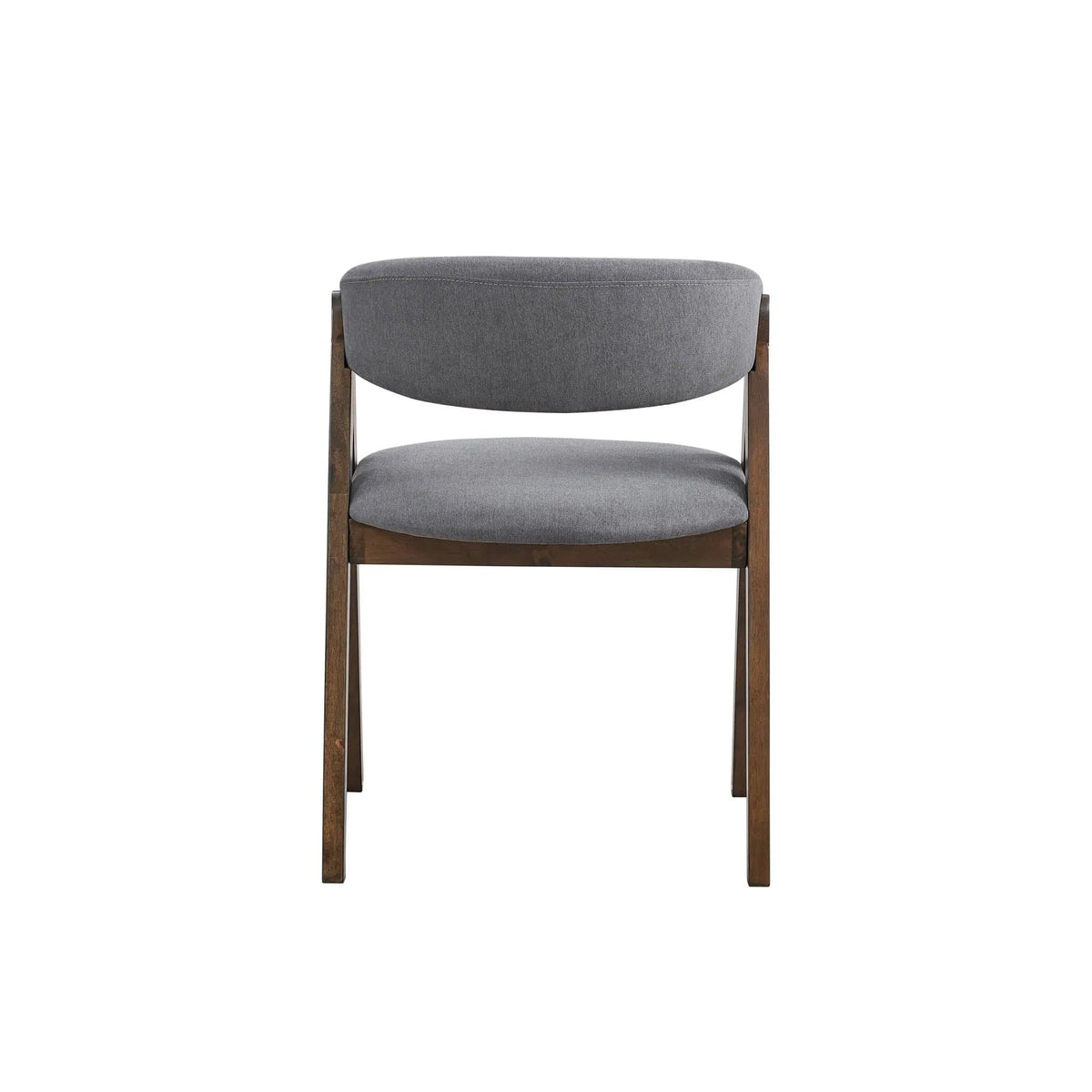 Keiki Side Chair (Set of 2) | 19 x 22 x 30 in | Walnut & Fabric | Gray