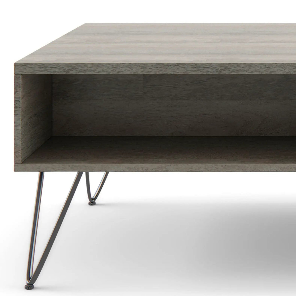 Hunter Lift Top Coffee Table | Handcrafted Solid Mango Hardwood | Split Lift Top | Large Storage Area