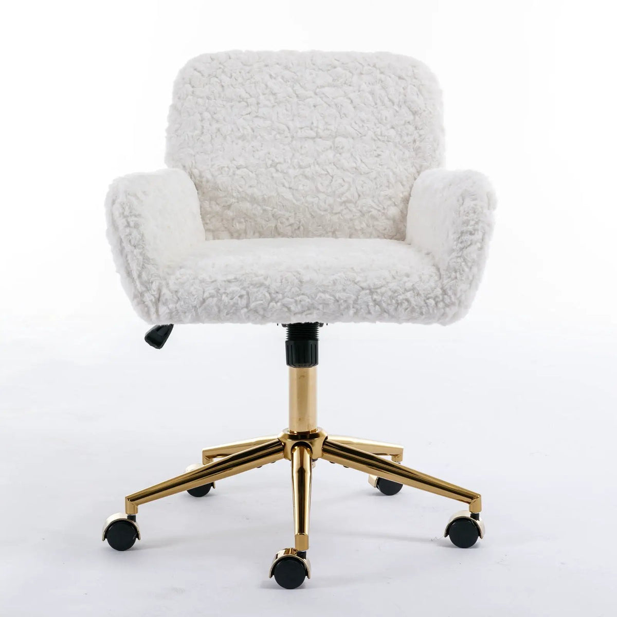 Office Chair | Adjustable Height | Reclining Faux Fur Seat | Large