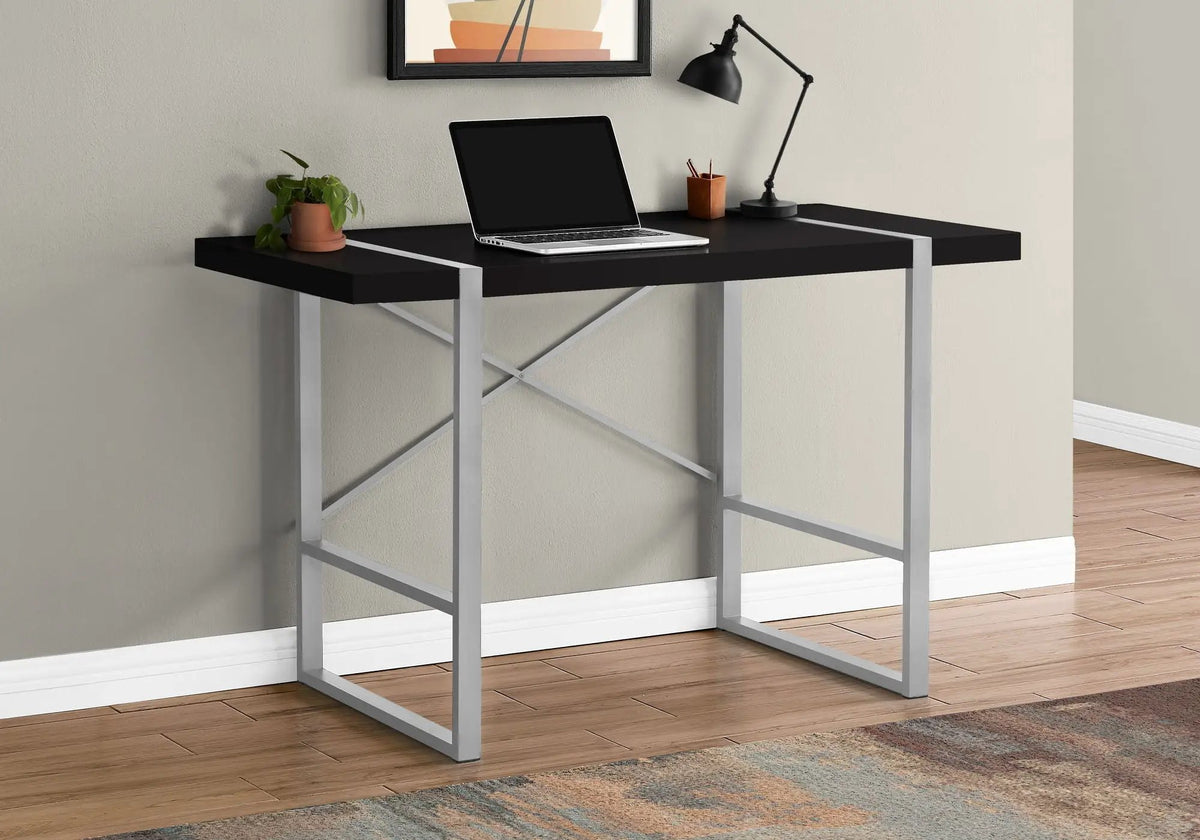 Industrial Computer Desk | 49 Inch Width | Robust Metal Legs | X-Shaped Support Bar