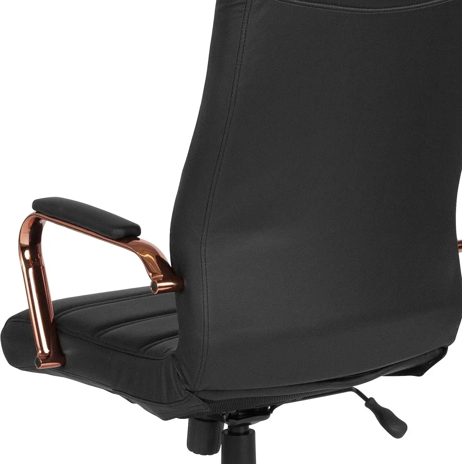 Whitney High Back Swivel Desk Chair Black Rose Gold from PriceLows™