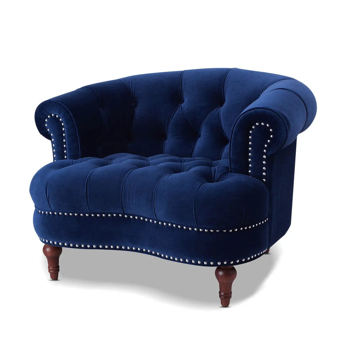 La Rosa Accent Chair | Victorian Tufted Style | Woven Fabric Upholstery | Durable Construction