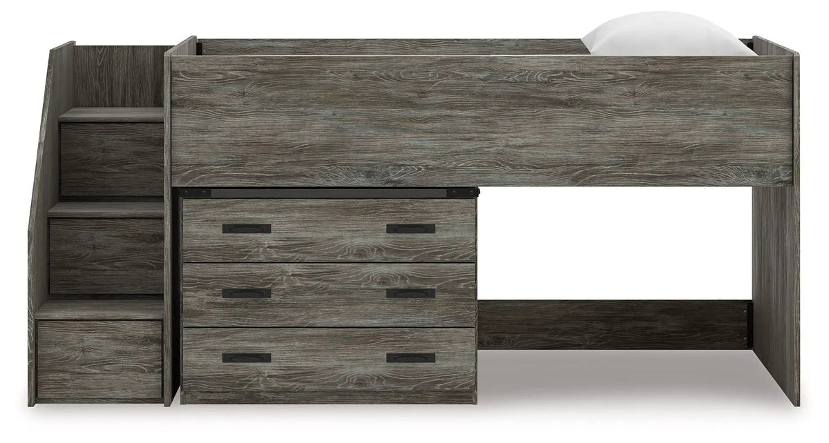 Frandern Loft Bed | 6 Pieces | Metal | Bedroom
