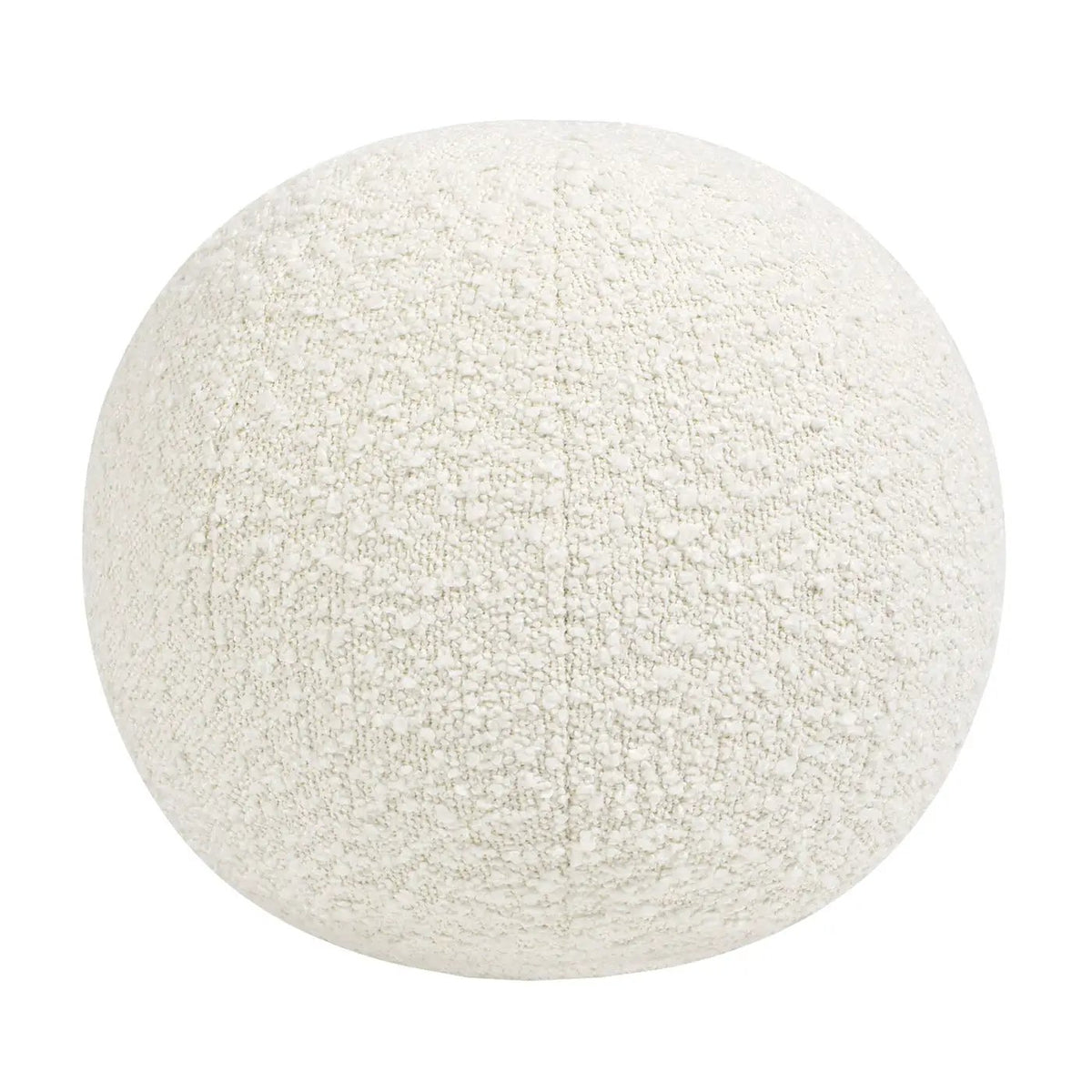 Luna Round Ball Throw Pillow | Faux Sheepskin Cover | 12 Inch Diameter | Durable Foam Insert
