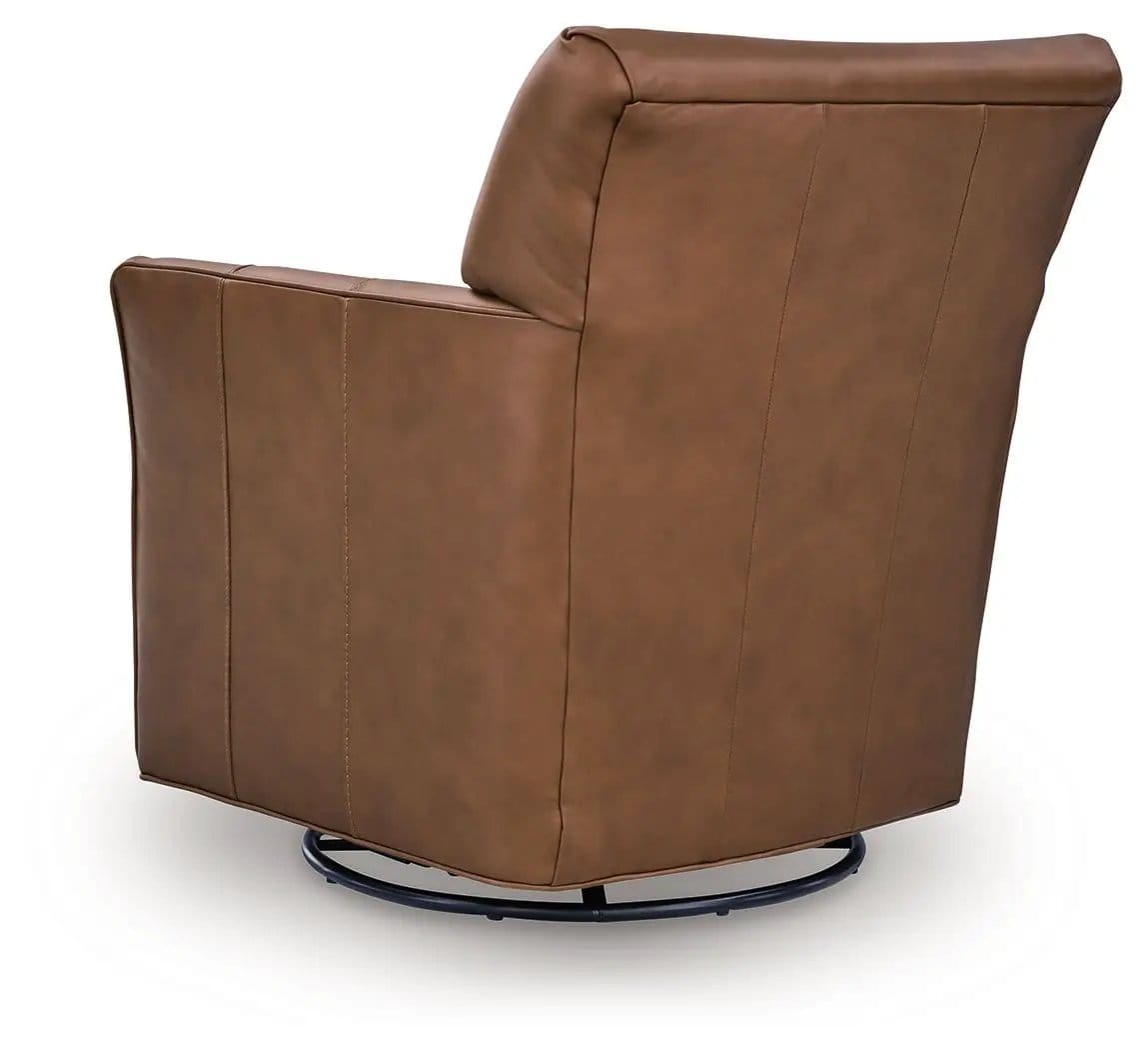 Braydunn Swivel Glider Accent Chair | 2 Pieces | Faux Leather | Living Room
