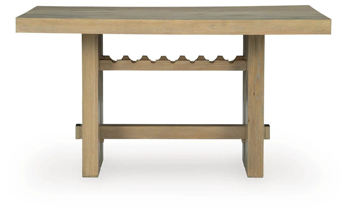 Lasinger Rectangular Dining Room Counter Table | 66 x 42 x 36 in | Oak Veneer & Mdf | Light Brown