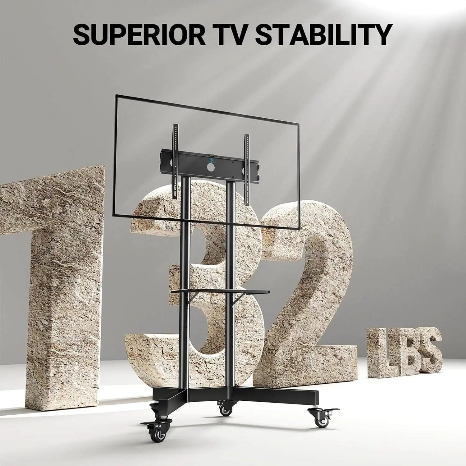 Rolling TV Stand For 32 To 85 Inch TVs Height Adjustable from PriceLows™