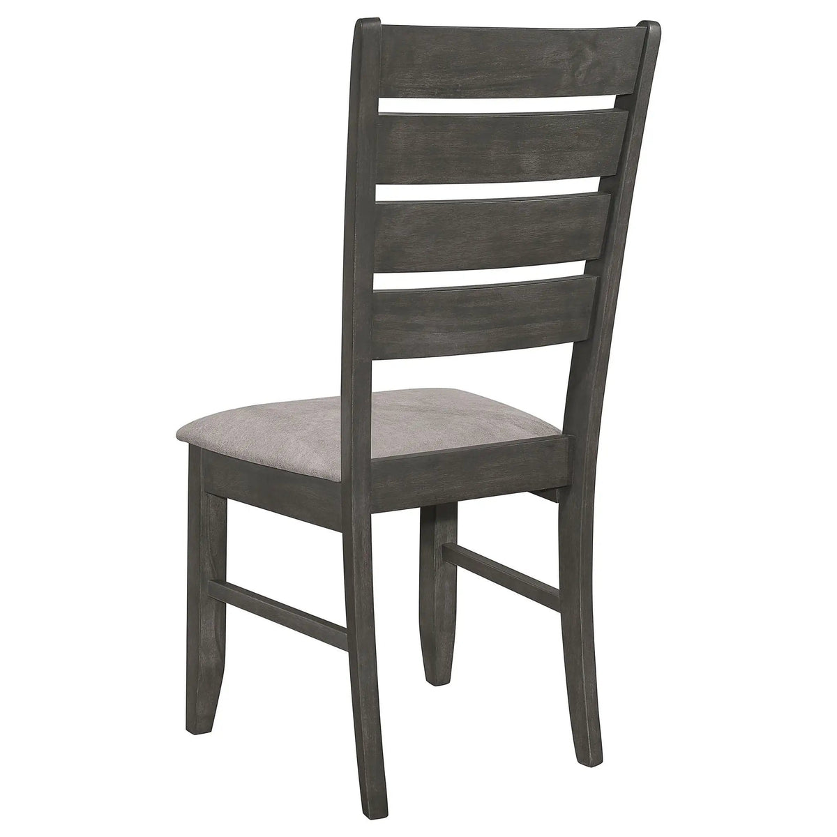 Dalila Wood Dining Side Chair Dark Grey (Set of 2) | 19.25 x 22.25 x 40.25 in | Rubberwood | Dining Room