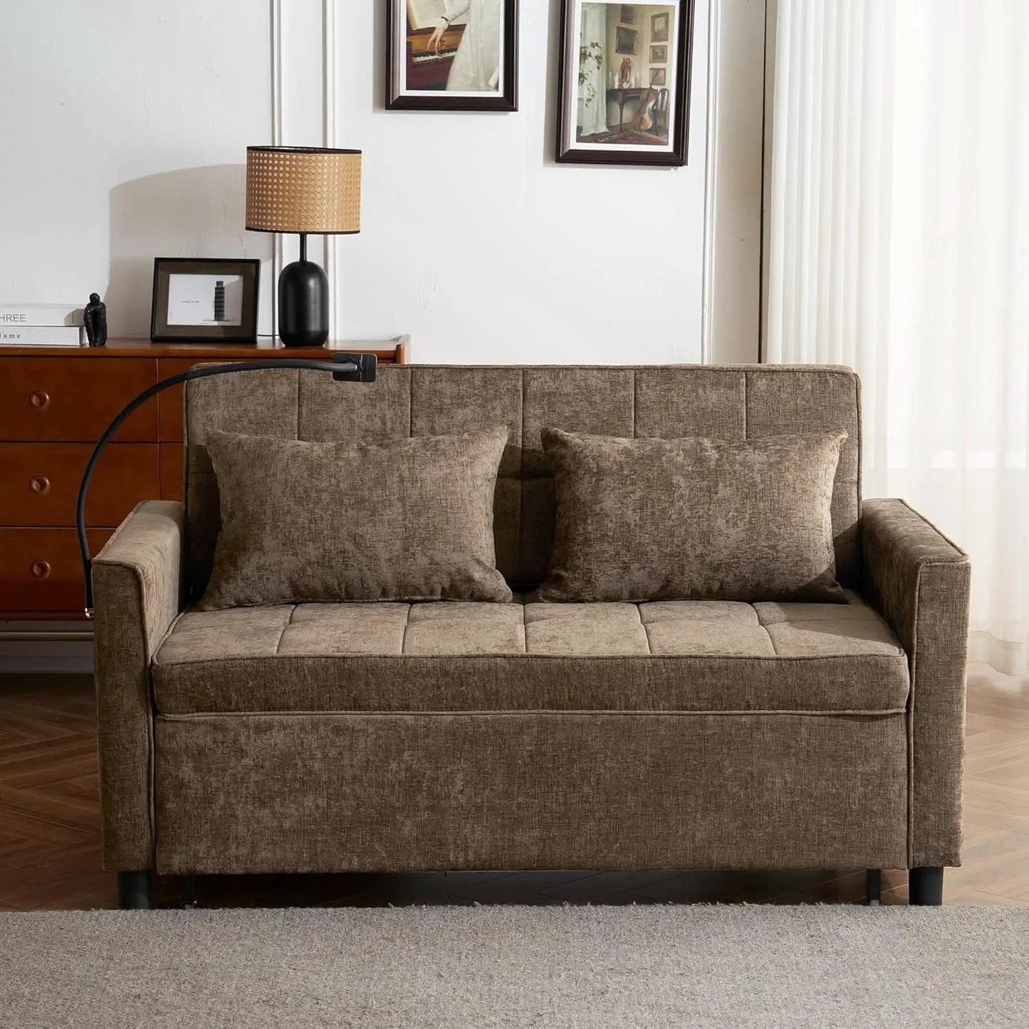 Premium Grade Ultra Chenille Sleeper Sofa With USB Ports from PriceLows™