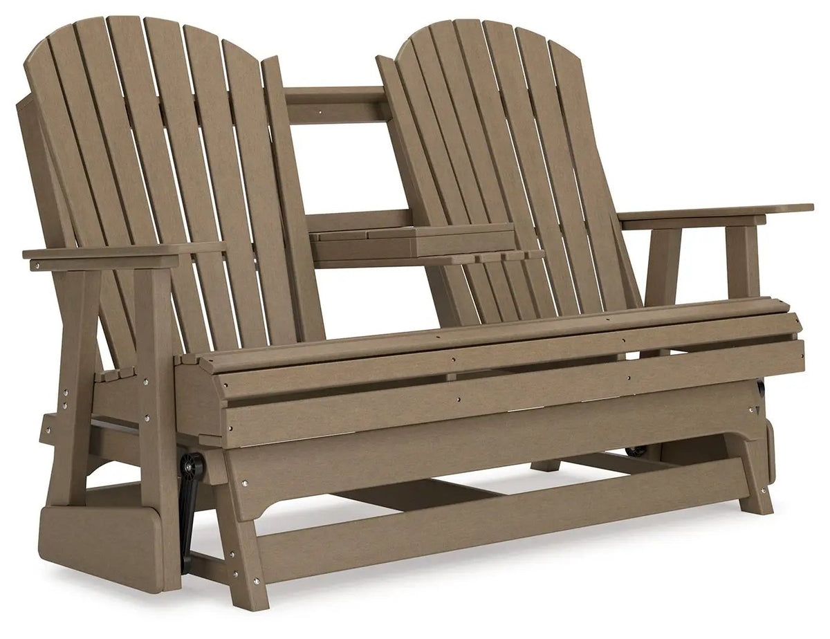 Hyland Wave Glider Loveseat | Adirondack-Inspired Design | 67 Inch Width | Outdoor Seating