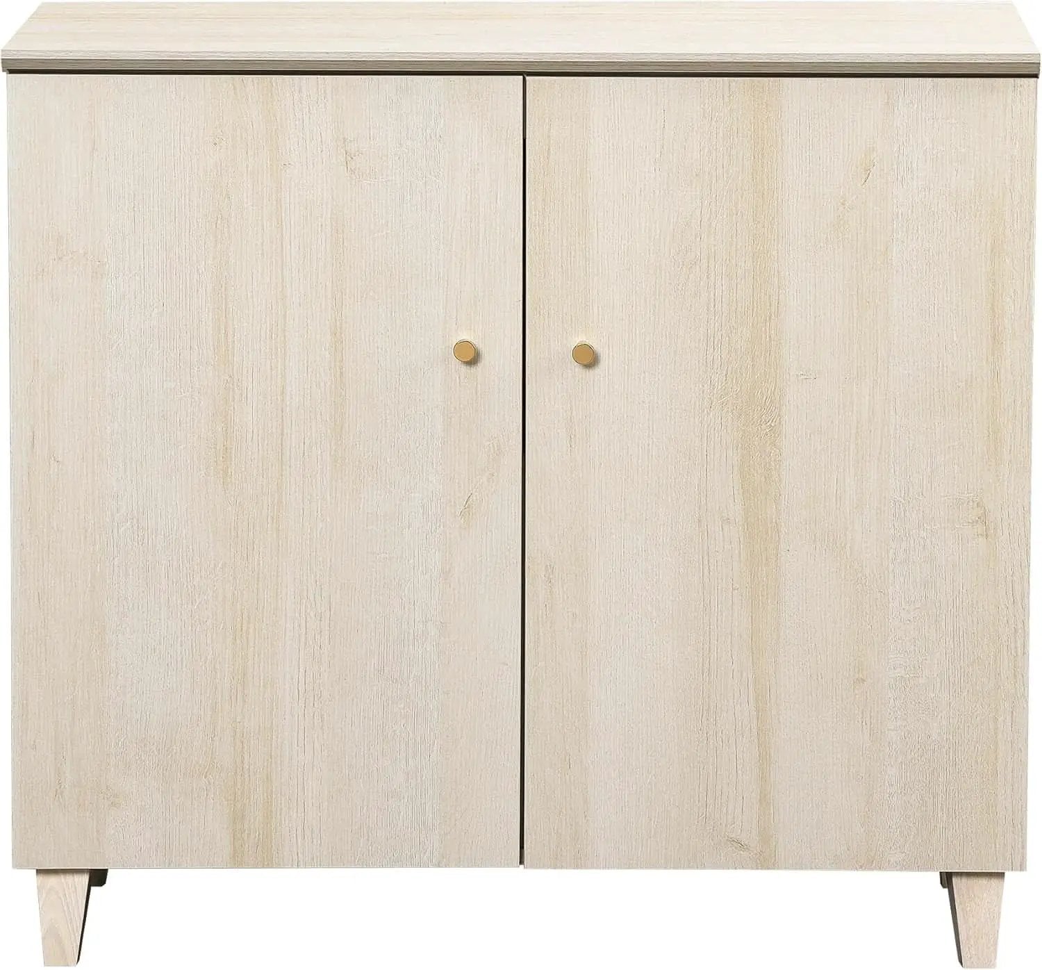 35.4 Inch Wide Light Oak Sideboard Storage Cabinet from PriceLows™