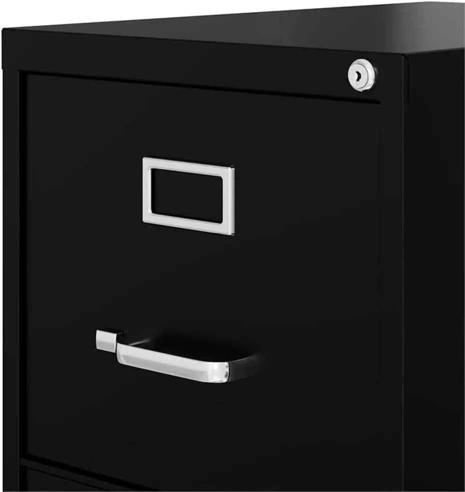 Hirsh 25 Deep 4 Drawer Vertical File Cabinet Black from PriceLows™