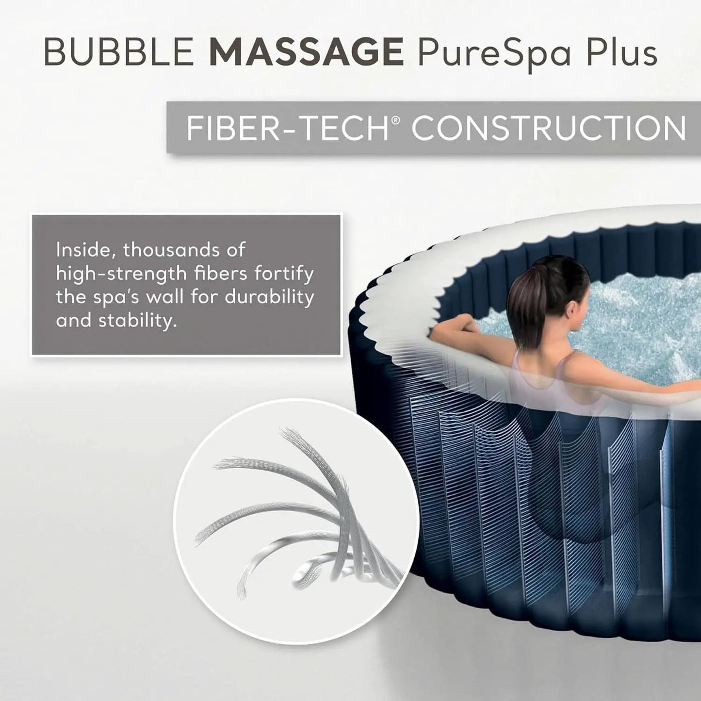 Purespa Bubble Massage Spa Set For Six With Contoured Headrests And Energy Efficient Spa Cover from PriceLows™