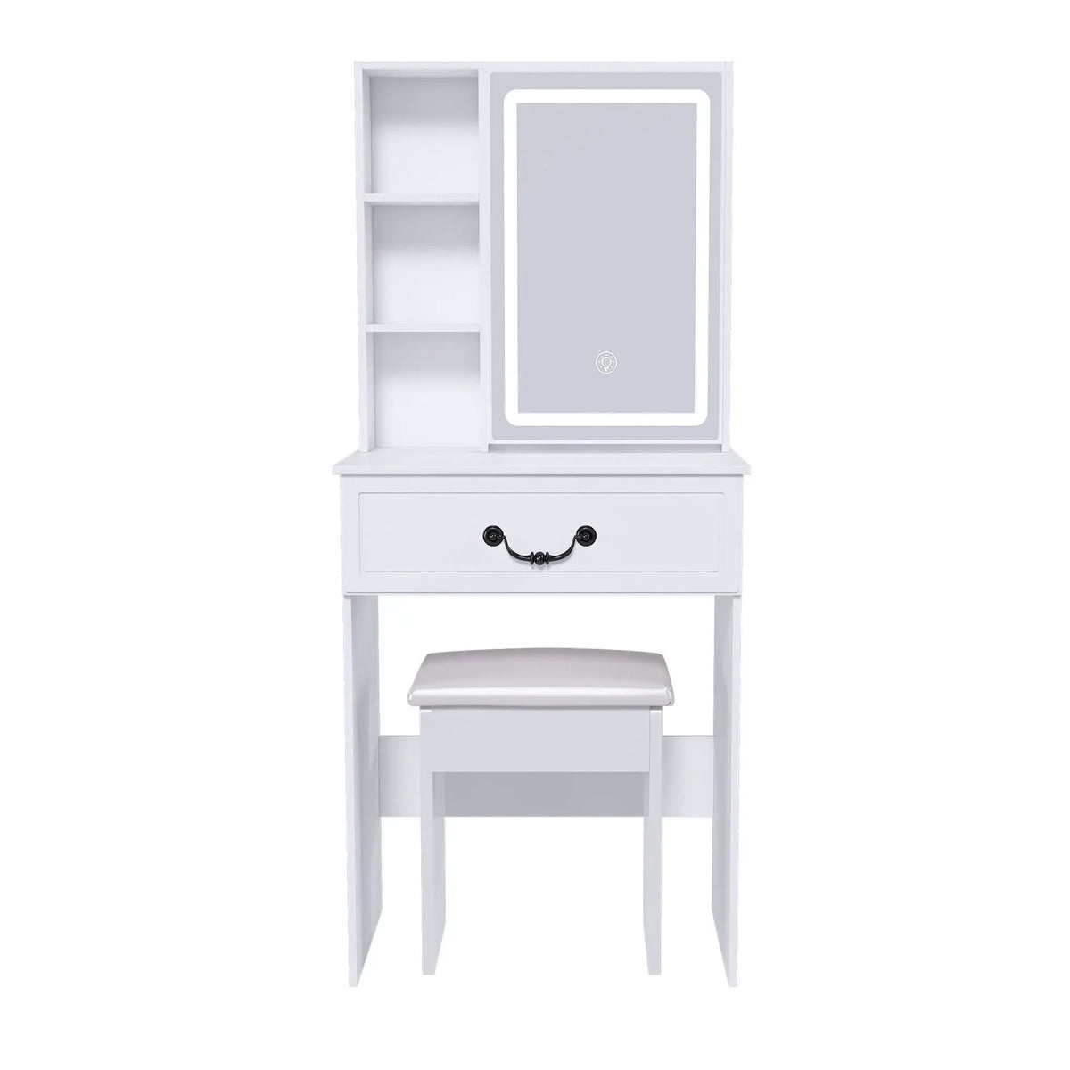 Dressing Table | Led Mirror Light | Adjustable Brightness | White Compact