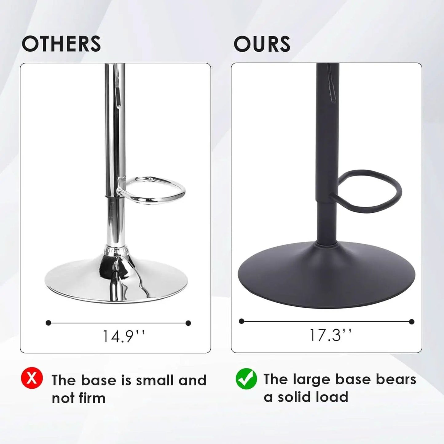 Adjustable Bar Stools Set Of 2 With Swivel Back Support from PriceLows™