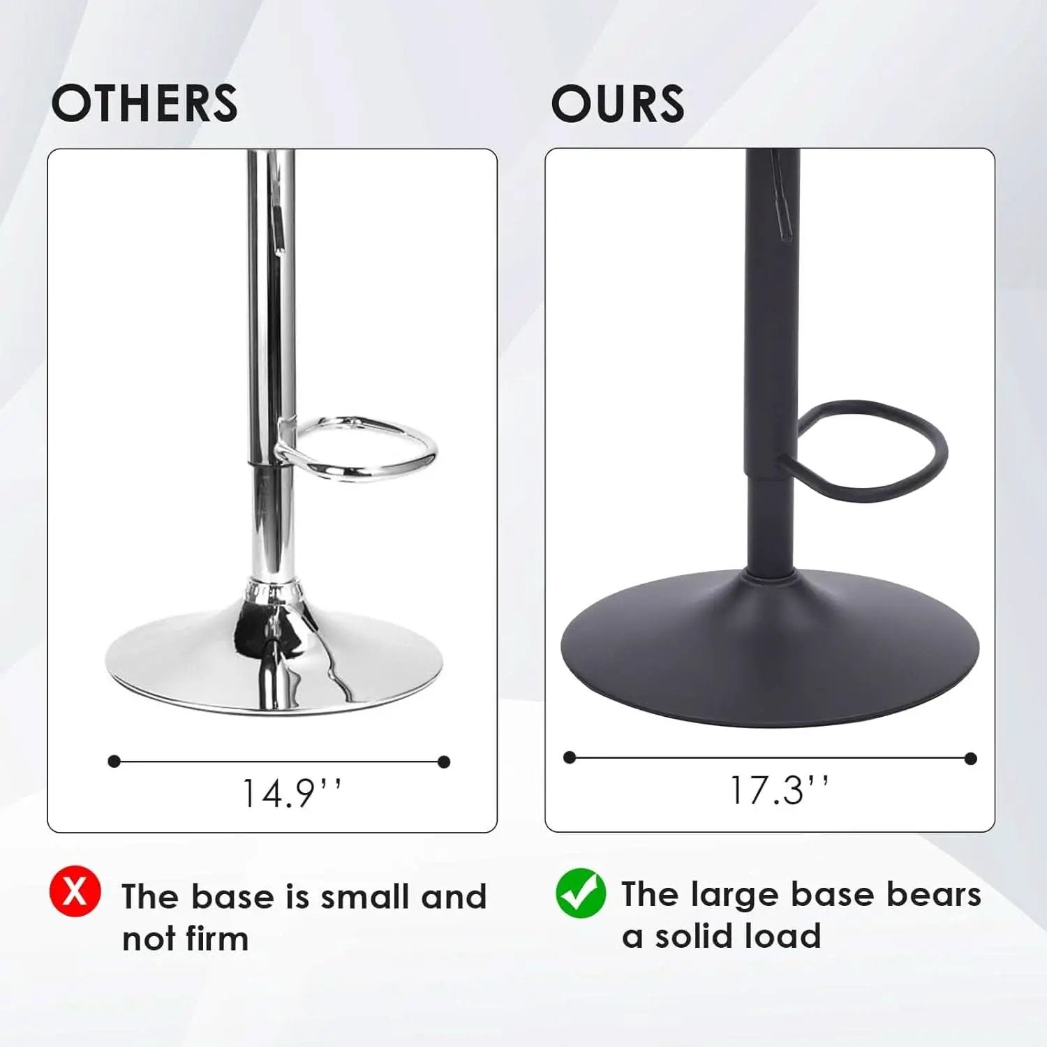 Adjustable Bar Stools Set Of 2 With Swivel Back Support from PriceLows™