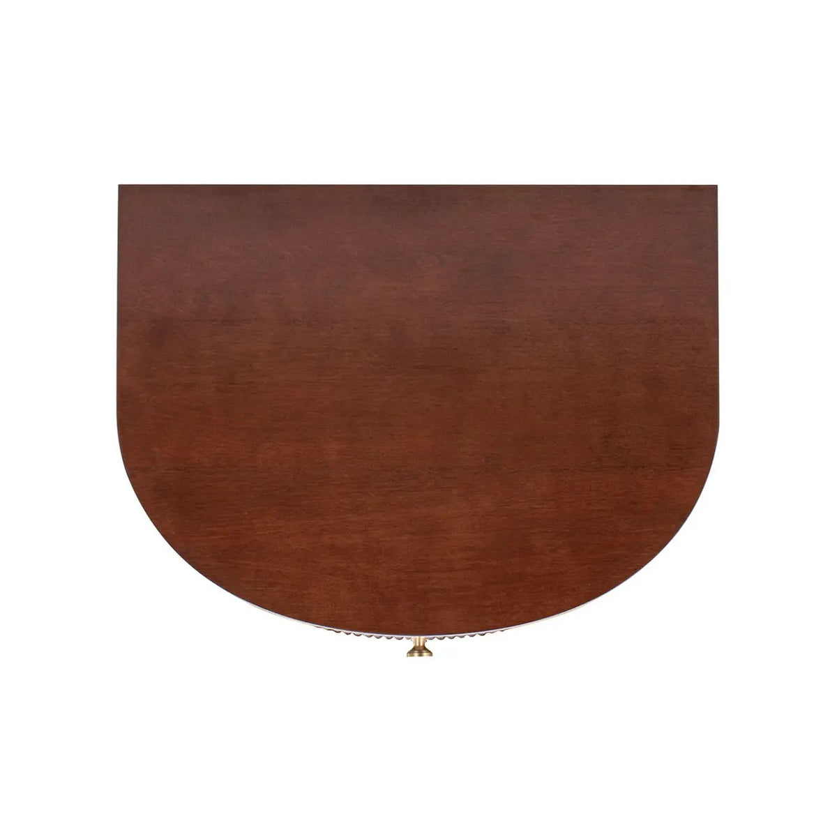 Valentine 2 Drawer Side Table | American Beech Wood | Half-Moon Shape | Fluted Carved Details