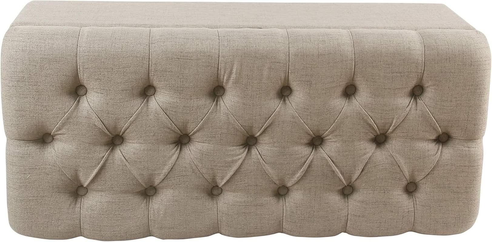 Tufted ExtraLarge Storage Ottoman Bench Hinged Lid from PriceLows™