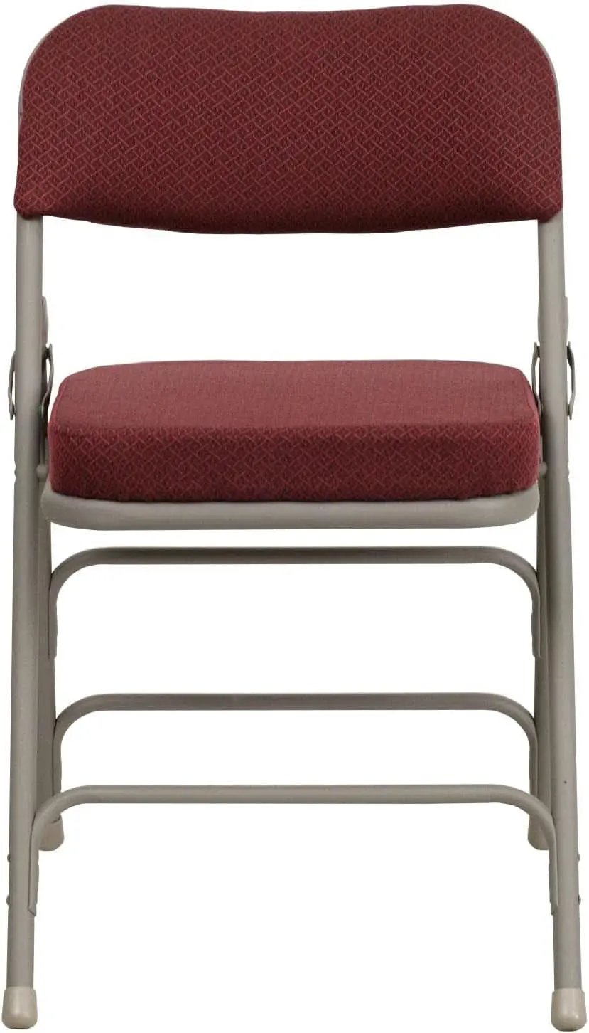 Hercules Folding Chairs Cushioned Burgundy Set of 2 from PriceLows™