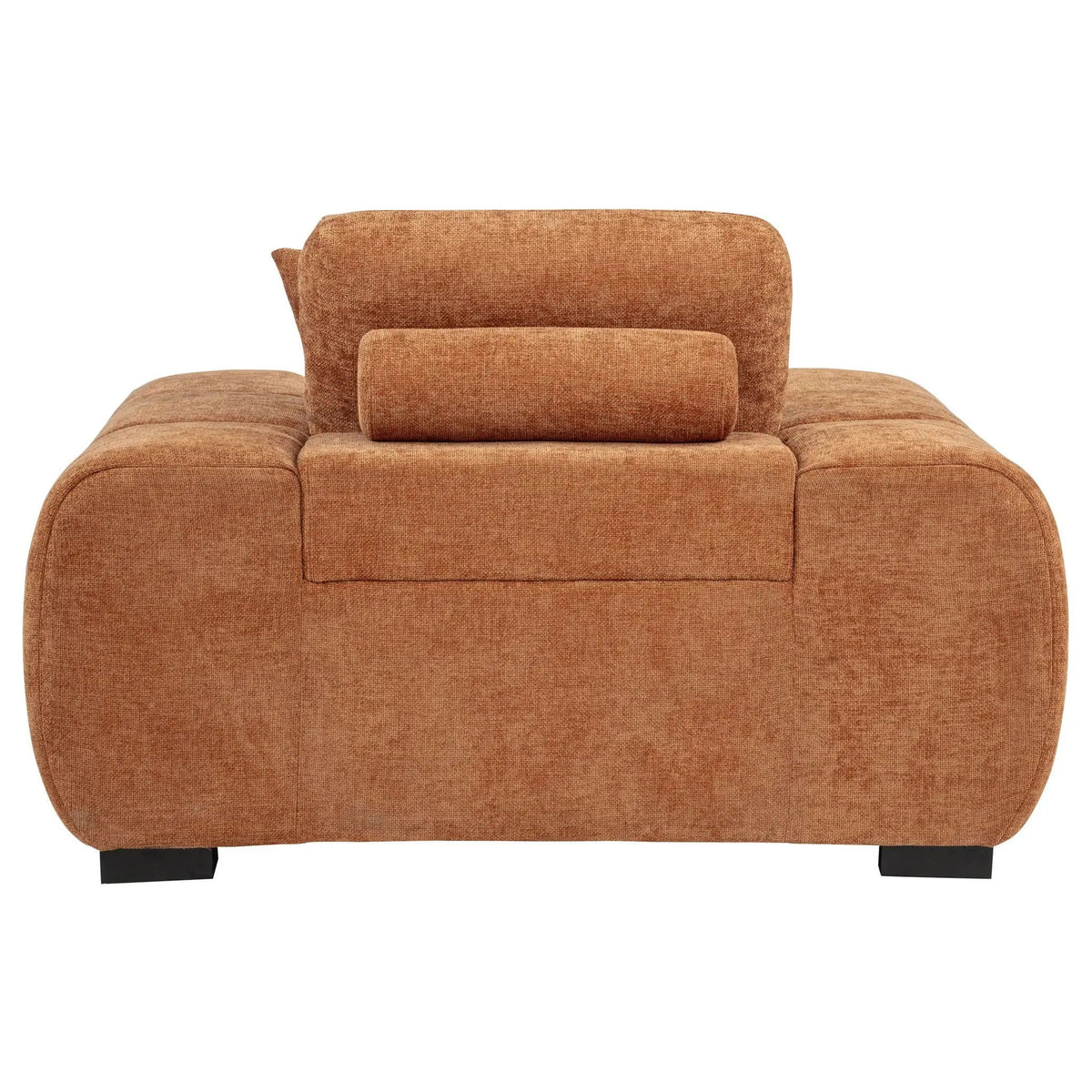 Octavia Upholstered Track Arm Accent Chair | 54.75 x 41.75 x 35.5 in | Living Room Furniture | Orange