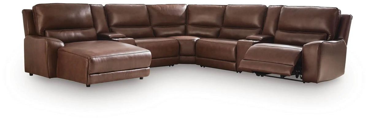 DeepWakes Power Reclining Sectional | Chaise Included | Ultra-Stylish Design | 130 Inch Length