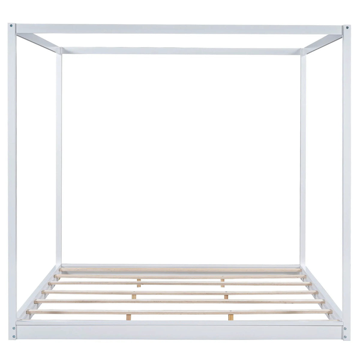 Canopy Platform Bed | Solid Pine Wood | Airflow Slats