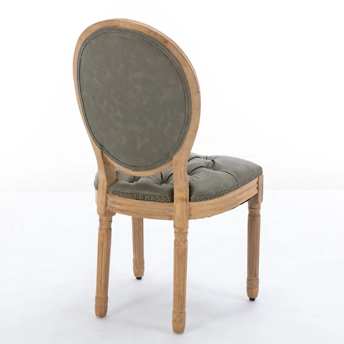 French Style Dining Chairs | Solid Wood Frame | Antique Painting | Hand-Pulled Buckle Decoration