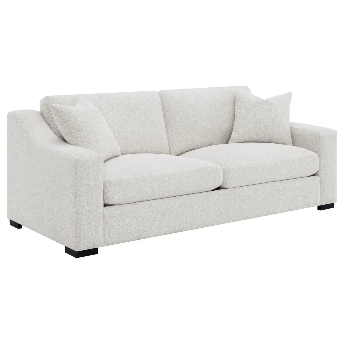 Ashlyn 2-piece Upholstered Track Arm Sofa Set Sand | 2-Piece Set | Solid Wood | Living Room