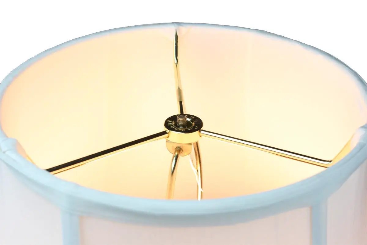 Bell Lampshade | White Shantung | Fully Lined | 18 By 14 Inch