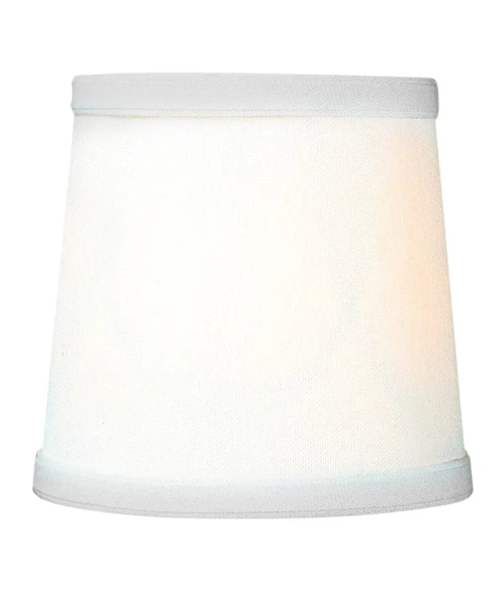 Clip On Drum Lamp Shades | 6 By 5 Inch | Light Oatmeal Linen | Set Of 6