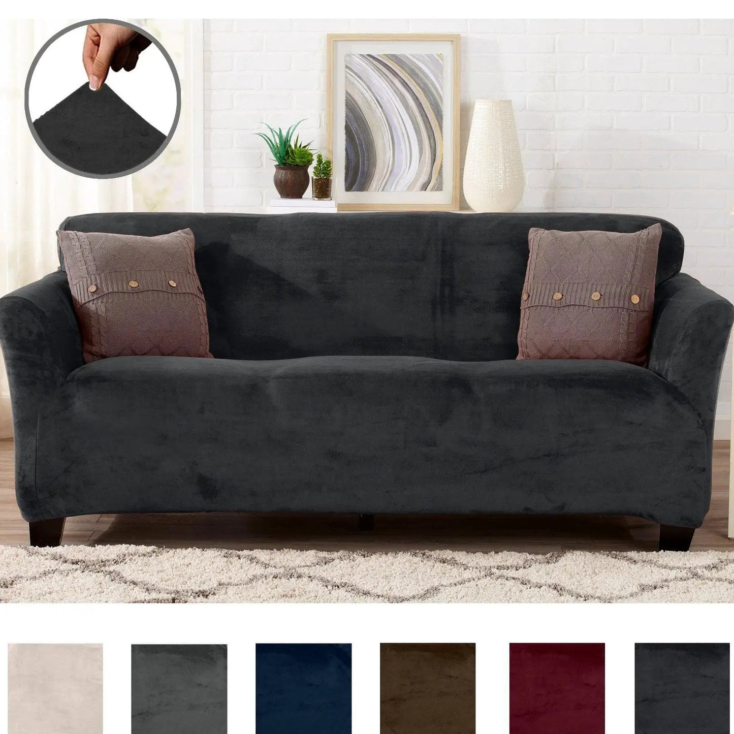 Velvet Stretch Slipcover - Gale Collection from PriceLows™