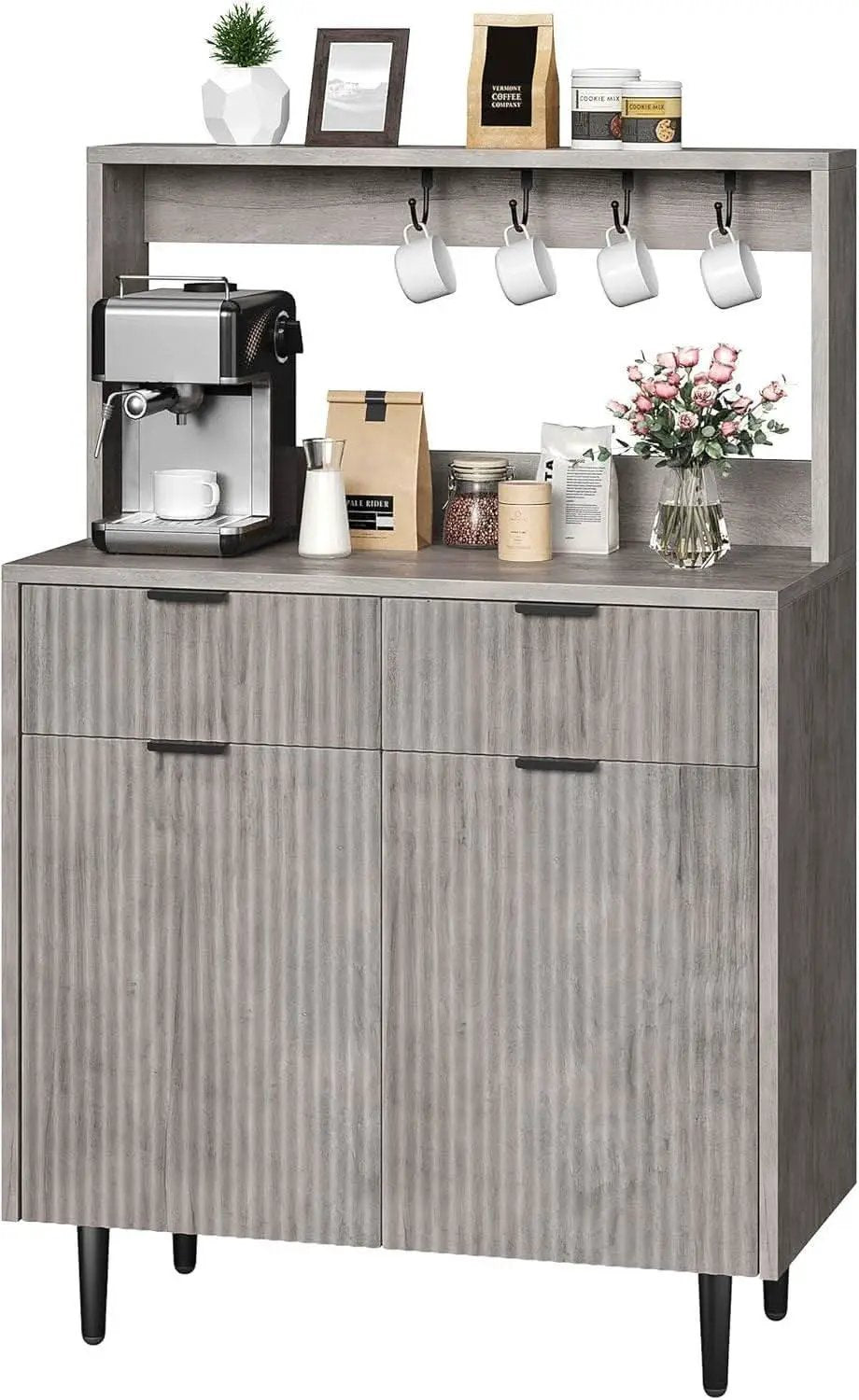 Grey Sideboard Cabinet With 2 Drawers For Dining Room from PriceLows™