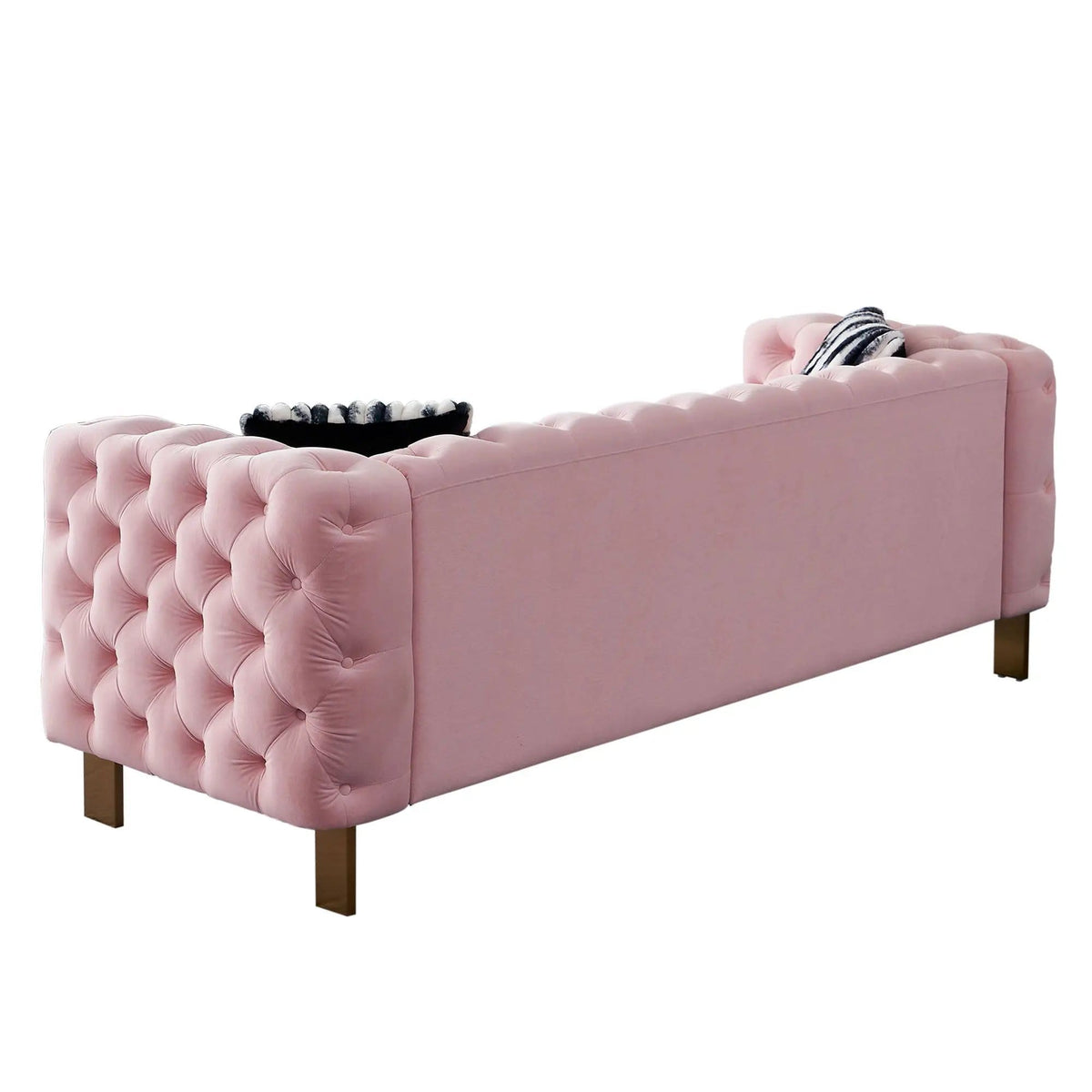 Chesterfield Modern Tufted Living Room Sofa, 84.25''W Couch | Stationary Sofa | Metal & Wood | Living Room