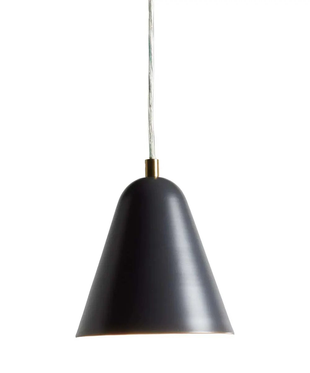 Scandinavian Mini Pendant Light | 7 Inch Wide | Black Metal Finish