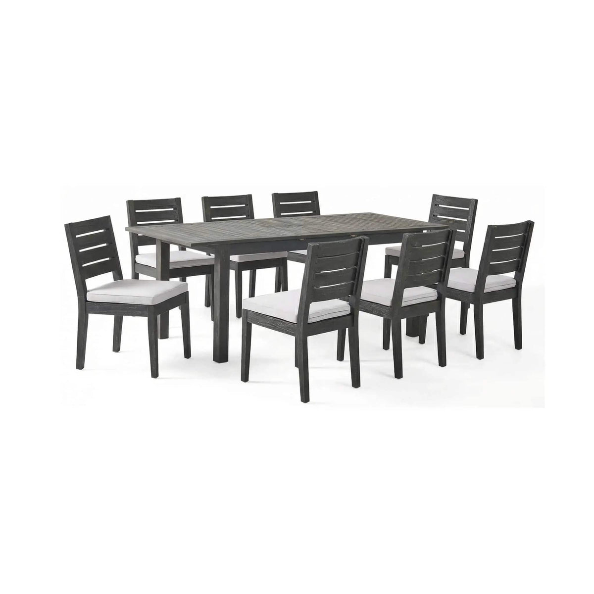 9-Piece Outdoor Dining Set With Extendable Acacia Wood Patio Table | 9-Piece | Acacia Wood | Outdoor Furniture Set