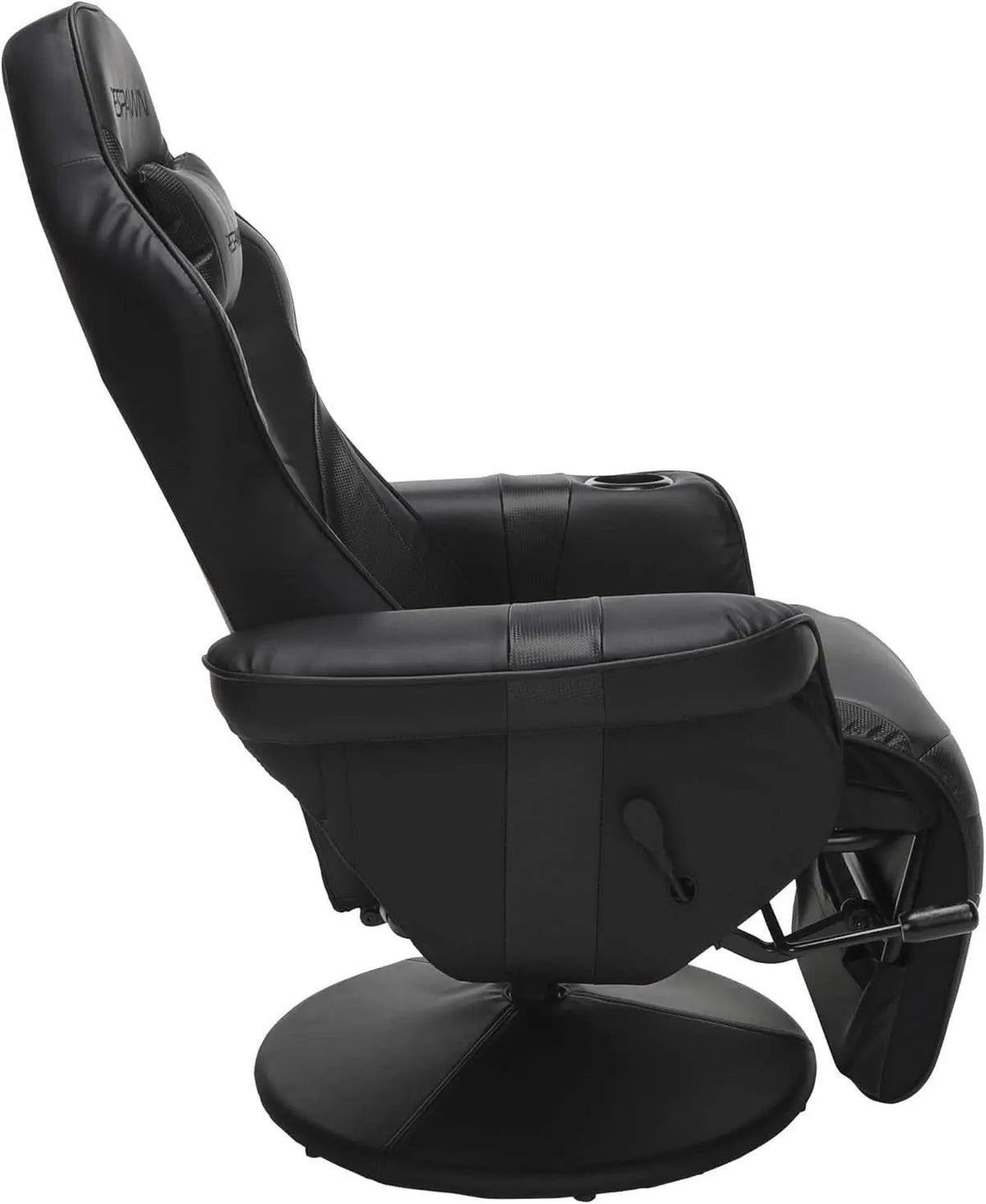 900 Gaming Recliner Black With Adjustable Leg Rest Cupholder from PriceLows™