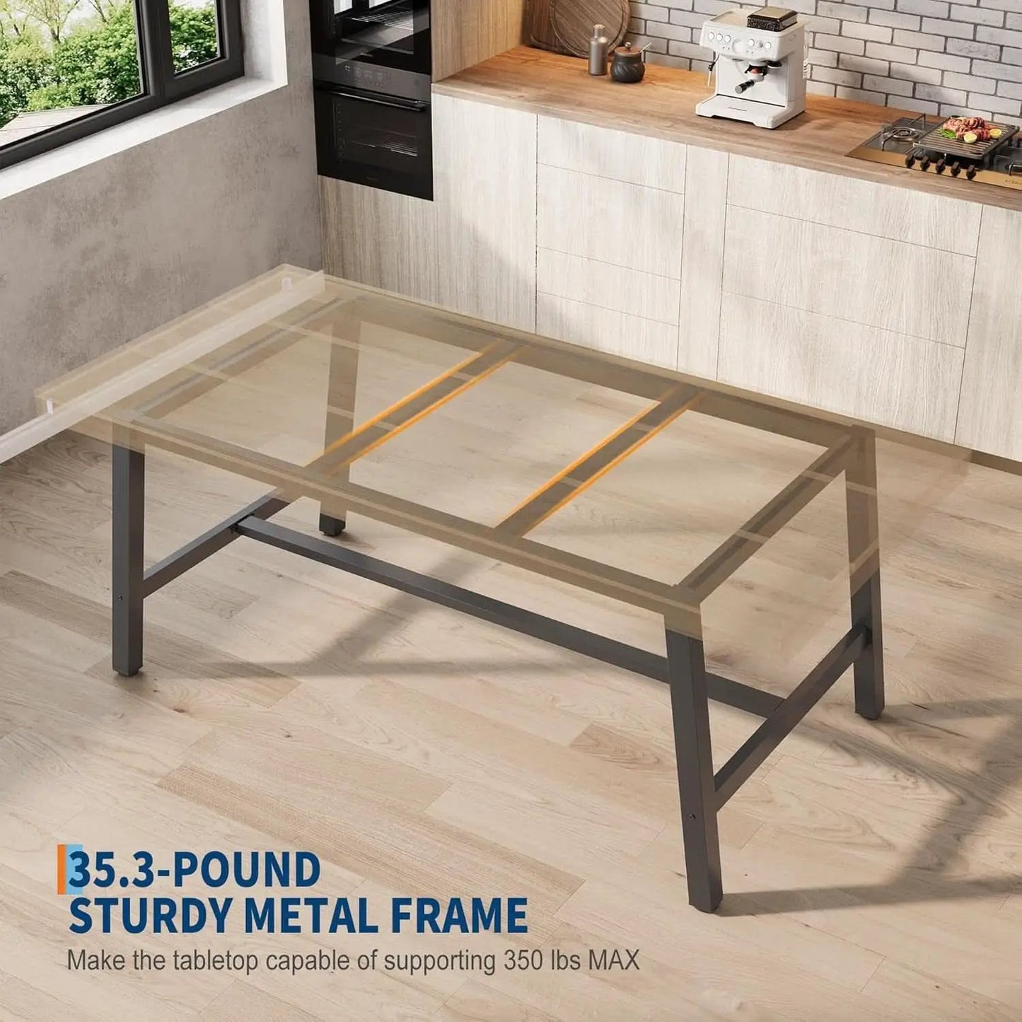 Industrial Dining Table 70.87 Inch Rustic Brown Wood from PriceLows™